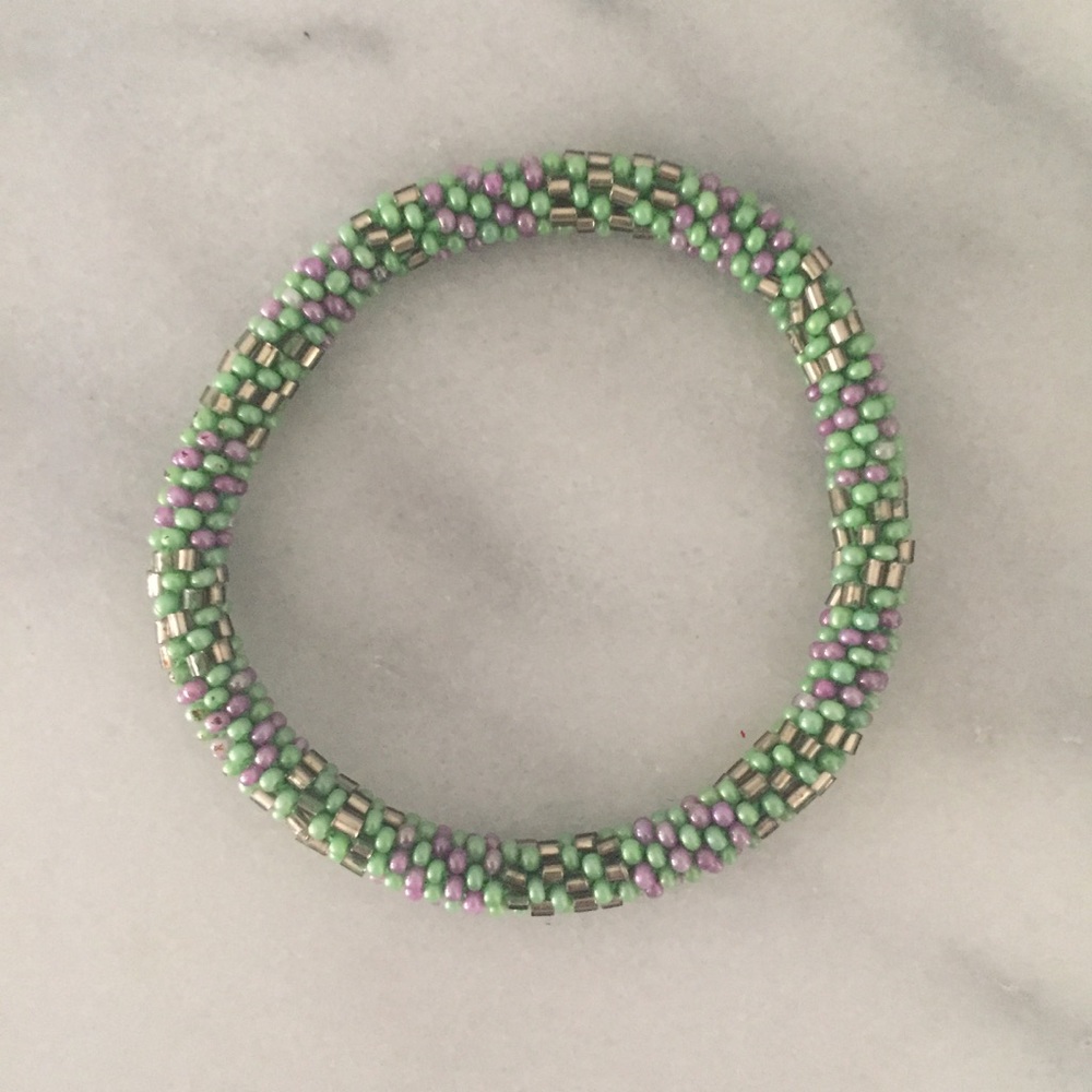Beaded roll bracelet